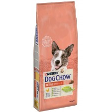 Dog Chow Chicken Аctive - пълноценна храна за активни кучета, живеещи на открито, бременни и кърмещи на възраст над 12 месеца 14 кг.